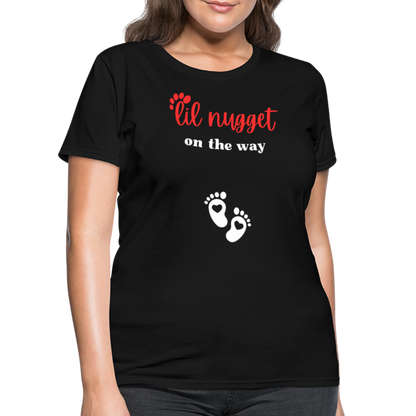 Lil Nugget Women's T-Shirt Blck & Red - black