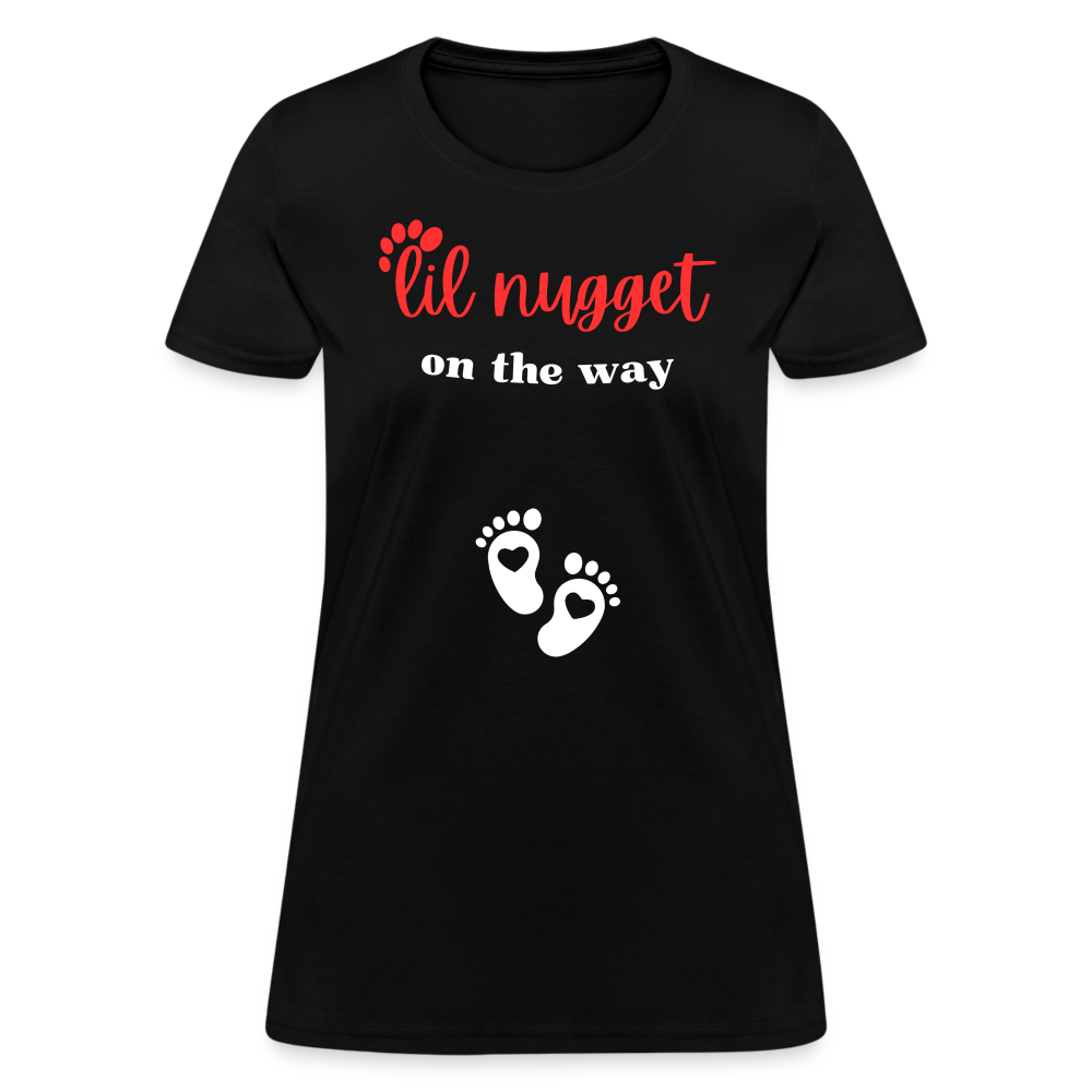 Lil Nugget Women's T-Shirt Blck & Red - black