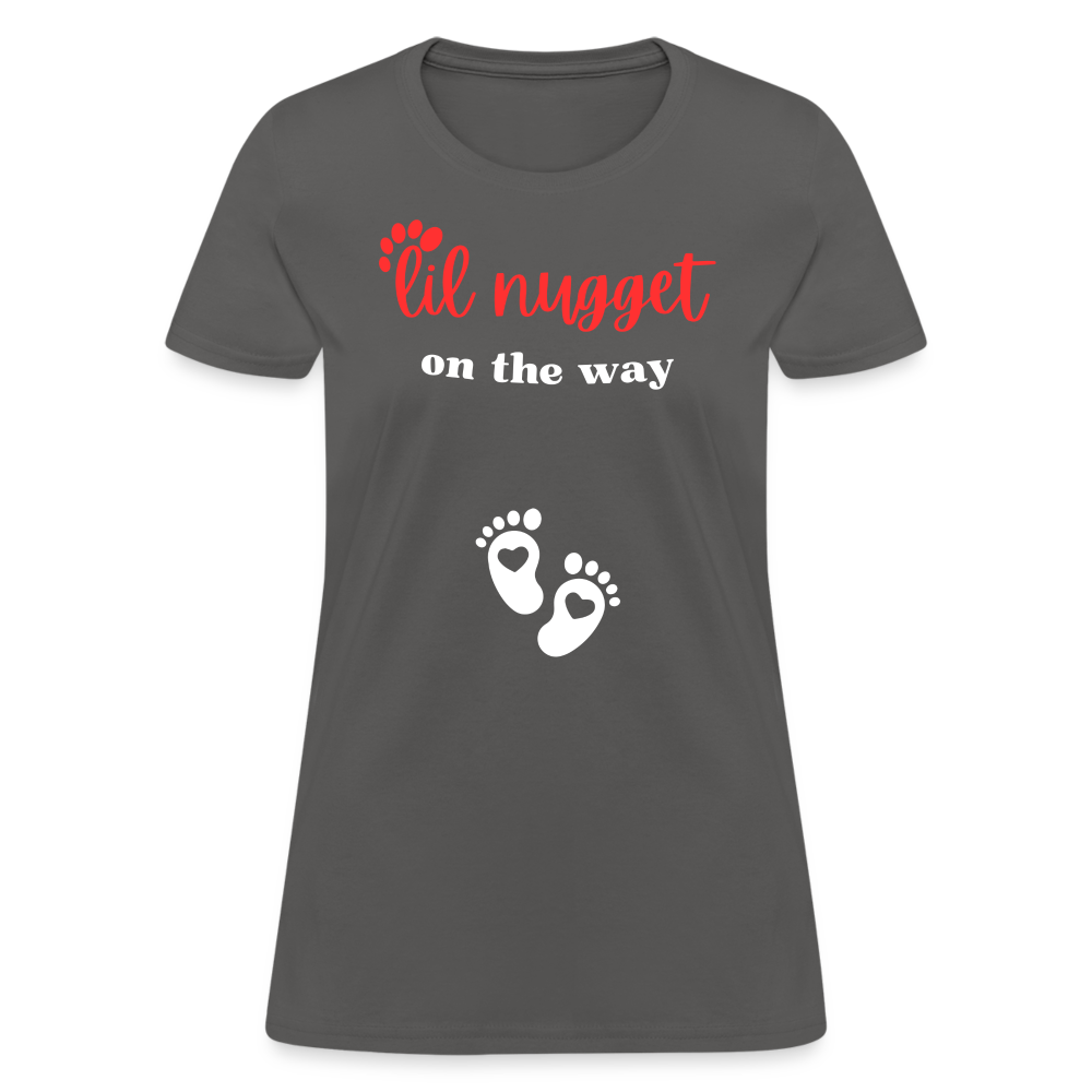 Lil Nugget Women's T-Shirt Blck & Red - charcoal