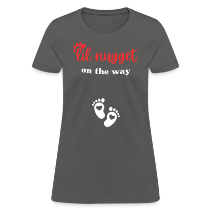 Lil Nugget Women's T-Shirt Blck & Red - charcoal