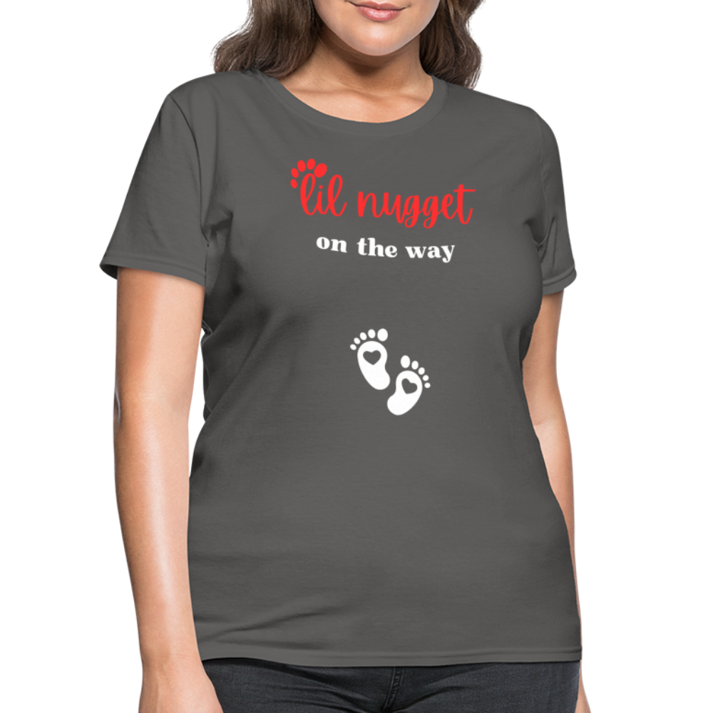 Lil Nugget Women's T-Shirt Blck & Red - charcoal