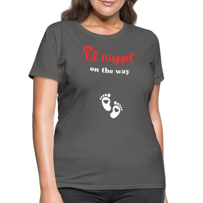 Lil Nugget Women's T-Shirt Blck & Red - charcoal