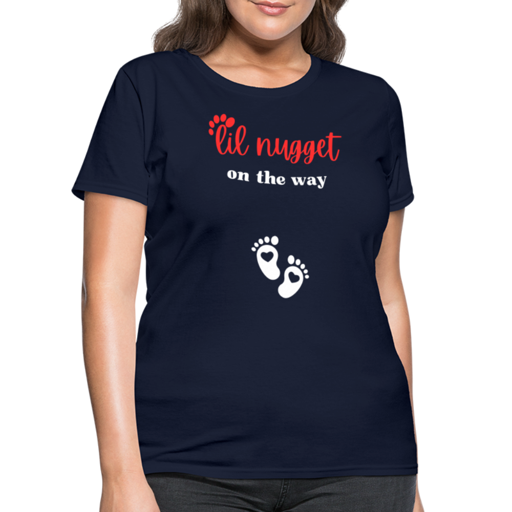 Lil Nugget Women's T-Shirt Blck & Red - navy