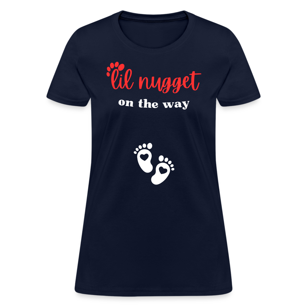 Lil Nugget Women's T-Shirt Blck & Red - navy