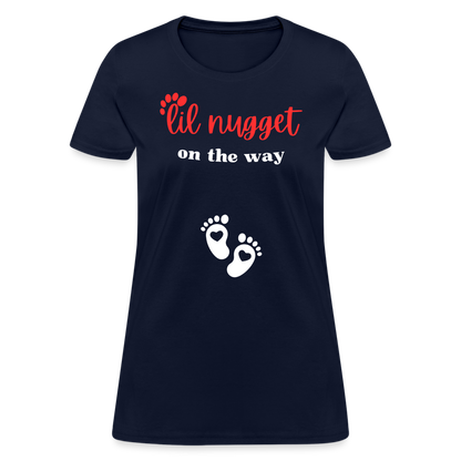 Lil Nugget Women's T-Shirt Blck & Red - navy