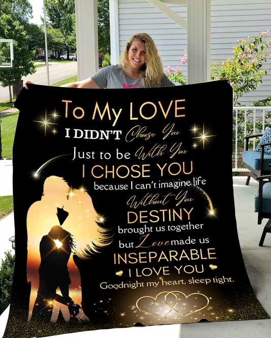 Golden Starfall Love Blanket