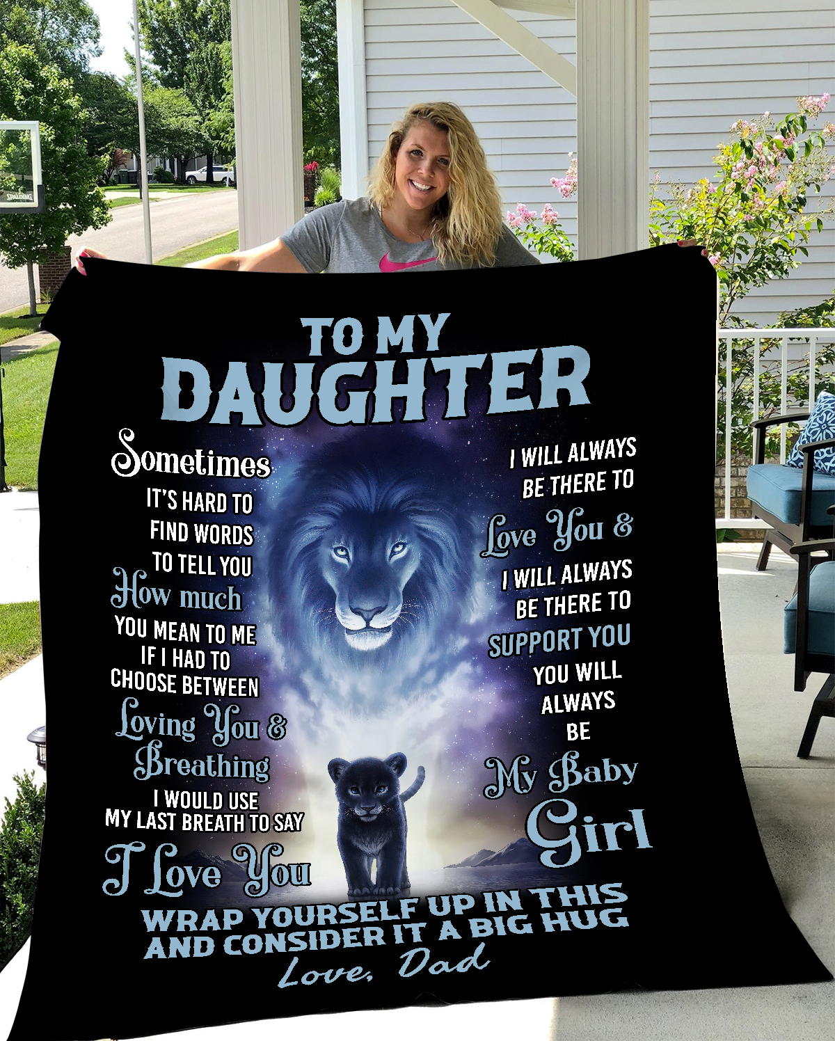 Twilight Guardian ~ Lion and Cub Plush Blanket