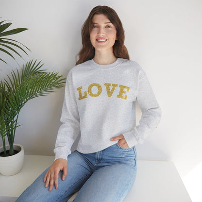 Personalized LOVE Crewneck Sweatshirt GOLD