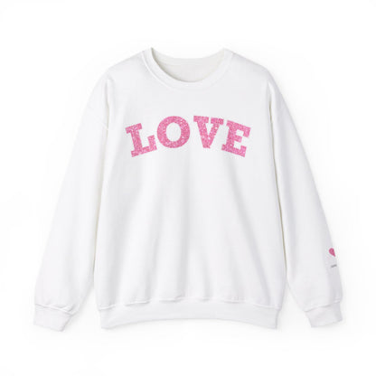 Sudadera Cuello Redondo LOVE Personalizada ROSA