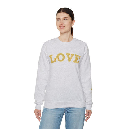 Personalized LOVE Crewneck Sweatshirt GOLD