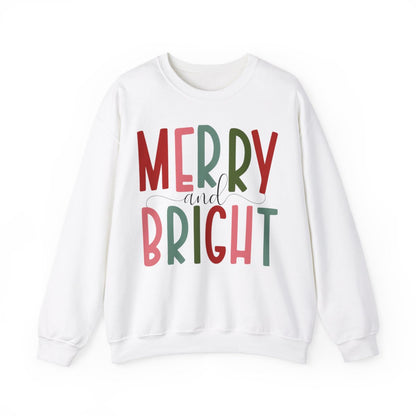 Merry and Bright Christmas Crewneck Sweatshirt