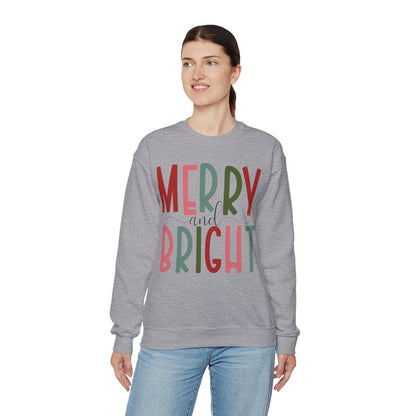 Merry and Bright Christmas Crewneck Sweatshirt