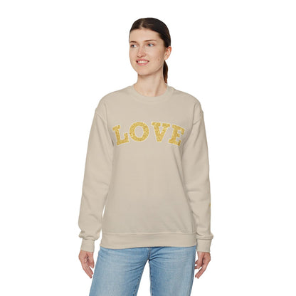 Personalized LOVE Crewneck Sweatshirt GOLD