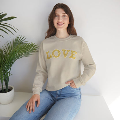 Personalized LOVE Crewneck Sweatshirt GOLD