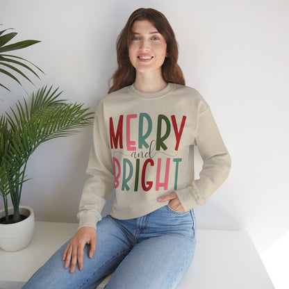 Merry and Bright Christmas Crewneck Sweatshirt