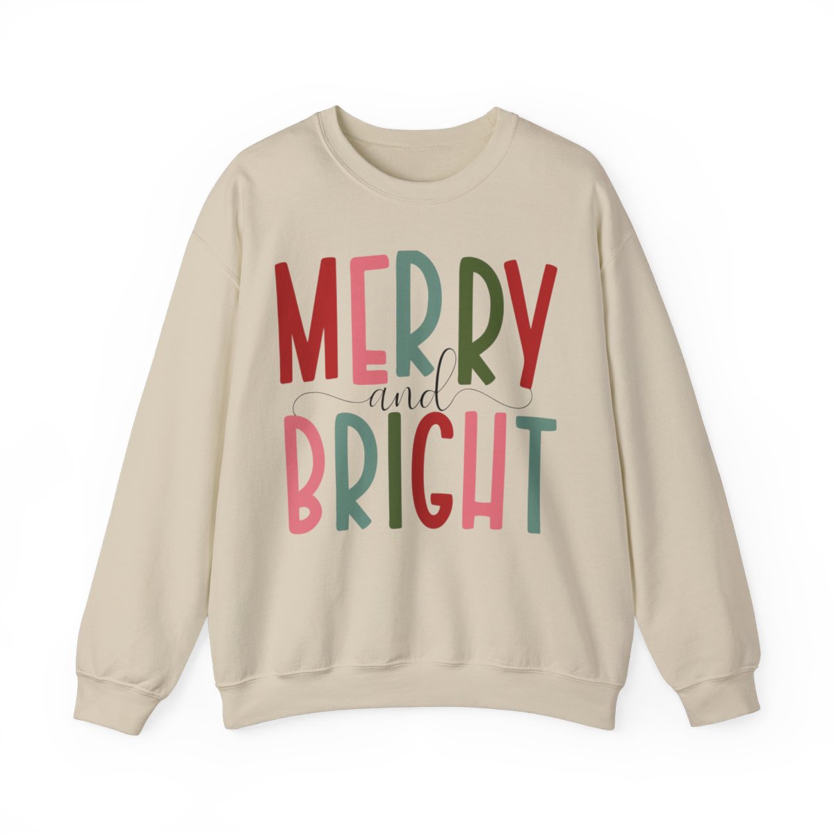 Merry and Bright Christmas Crewneck Sweatshirt