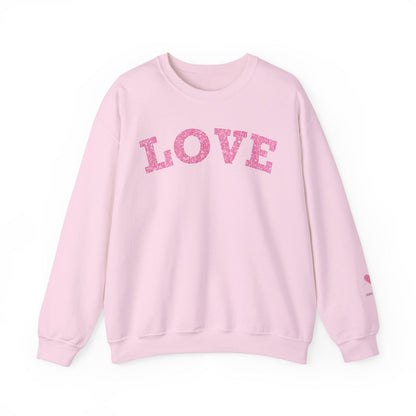 Sudadera Cuello Redondo LOVE Personalizada ROSA