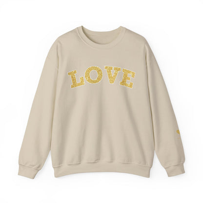 Personalized LOVE Crewneck Sweatshirt GOLD