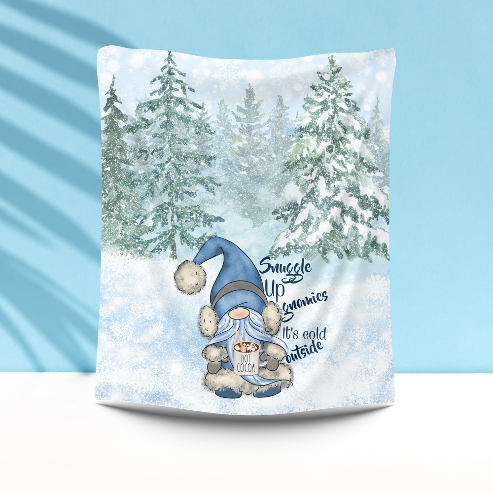 Snuggle Up Gnomies Blanket – Cozy Winter Wonderland