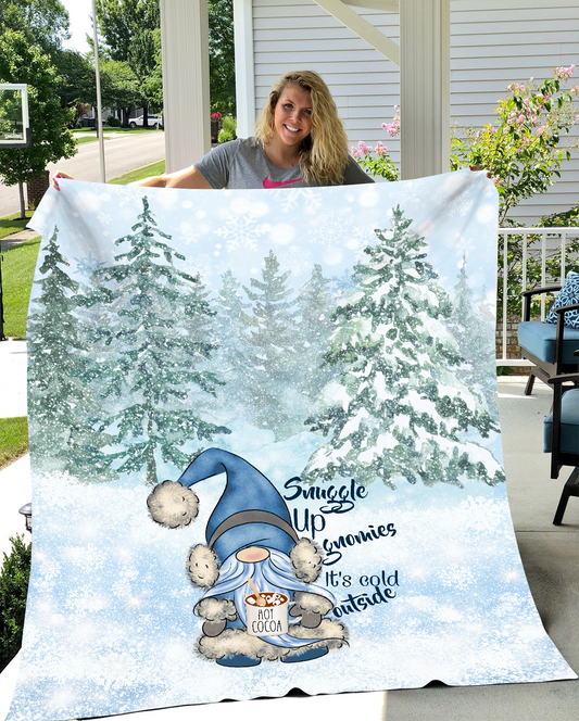 Snuggle Up Gnomies Blanket – Cozy Winter Wonderland