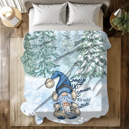 Snuggle Up Gnomies Blanket – Cozy Winter Wonderland