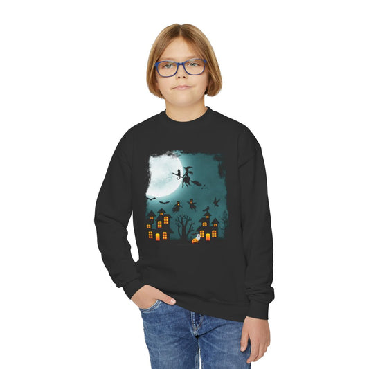 Witch's Ride Halloween Kids' Sweatshirt